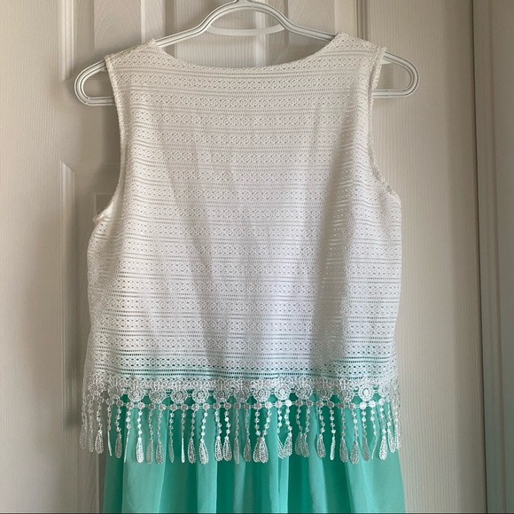 NWOT - Chiffon & Crochet Dress - Picture 6 of 7